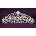 2015 nuevos llegan la tiara nupcial del Rhinestone de las coronas cristalinas de los accesorios del pelo de la boda